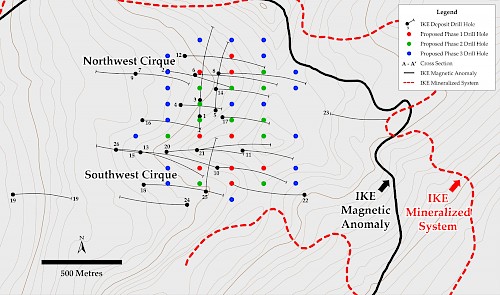 Three Phase Drill Program to Delineate IKE Deposit